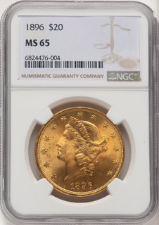 1896 $20 Liberty Double Eagle NGC MS65