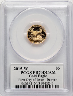 2015-W Gold American Eagle 4-Coin Set FDI Ed Moy Denver PCGS PR70