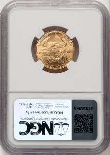 2007-W $10 Quarter-Ounce Gold Eagle Brown Label NGC MS70
