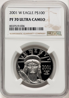 2001-W $100 One-Ounce Platinum Eagle NGC PF70