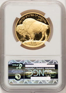 2014-W $50 Gold Buffalo First Releases Bison Label NGC PF70