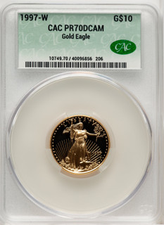 1997-W $10 Quarter-Ounce Gold Eagle CACG PR70
