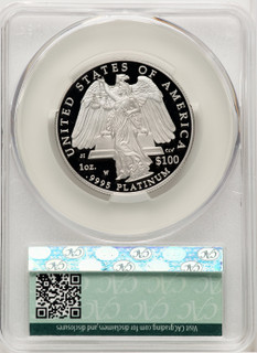 2008-W $100 One-Ounce Platinum Eagle Statue of Liberty Brown Label CACG PR70