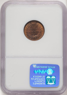1864 1C L On Ribbon RB Indian Cent NGC MS66