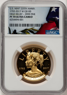 2017-W $100 American Liberty High Relief NGC UCAM PF70