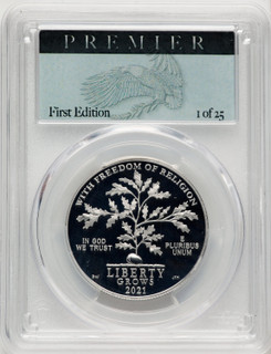 2021-W $100 One-Ounce Platinum Eagle Freedom of Religion PCGS PR70