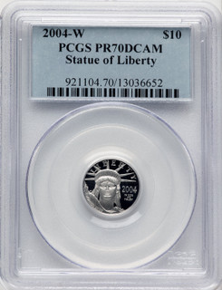 2004-W P$10 Tenth-Ounce Platinum Eagle PCGS PR70 (776134012)