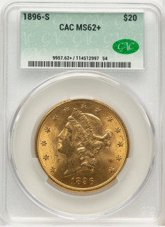 1896-S $20 Liberty Double Eagle CACG MS62 (177269259)