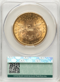 1896 $20 Repunched Date FS-301 Liberty Double Eagle CACG MS62 (507230010)
