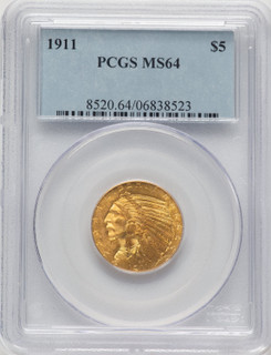 1911 $5 Indian Half Eagle PCGS MS64 (775807001)