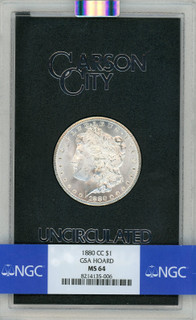 1880-CC GSA Hoard Morgan Dollar NGC MS64