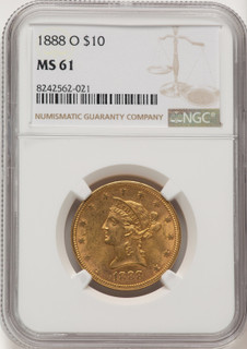 1888-O $10 Liberty Eagle NGC MS61 (177269442)