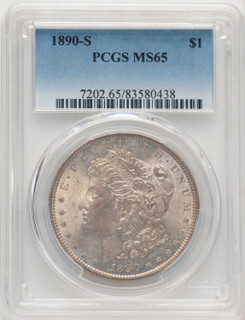 1890-S Morgan Dollar PCGS MS65 (775228015)
