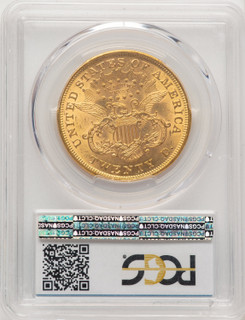 1873 $20 OPEN 3 Liberty Double Eagle PCGS MS64