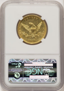 1860 Clark Gruber & Co. Ten Dollar Territorial Gold NGC MS61 (776083009)