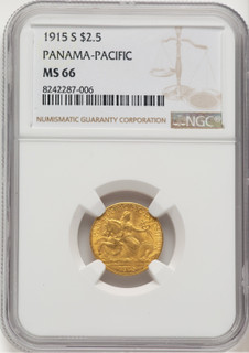 1915-S $2.50 Panama-Pacific Quarter Eagle Commemorative Gold NGC MS66 (773698051)