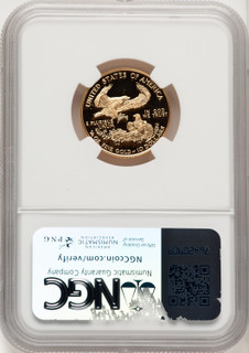 1998-W $10 Quarter-Ounce Gold Eagle Brown Label NGC PF70