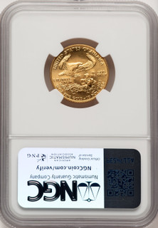 1986 $10 Quarter-Ounce Gold Eagle Brown Label NGC MS70 (776321075)