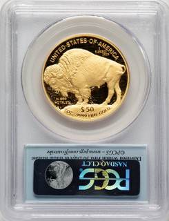 2011-W $50 One-Ounce Gold Buffalo First Strike FS Bison Label PCGS PR70