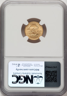 2008-W $5 Tenth-Ounce Gold Eagle Burnished Jeff Garrett Red Book NGC MS70