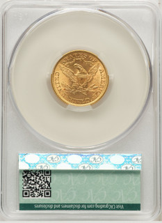 1899 $5 Liberty Half Eagle CACG MS66
