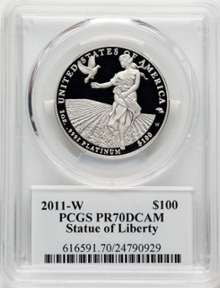 2011-W $100 One-Ounce Platinum Eagle David Hall David Hall PCGS PR70