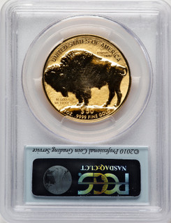 2013-W $50 One-Ounce Gold Buffalo Reverse Proof 100th Anniversary Bison Label PCGS PR70