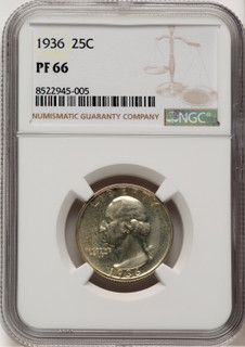 1936 25C Proof Washington Quarter NGC PR66