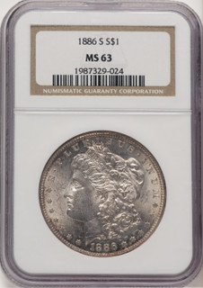 1886-S Morgan Dollar NGC MS63