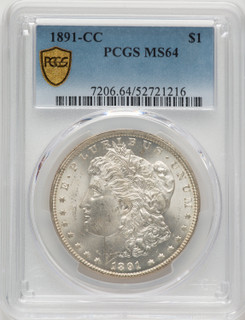 1891-CC Morgan Dollar PCGS MS64 (775996005)