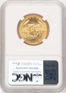 1991 Gold Eagle 1/2 oz Brown Label NGC MS69