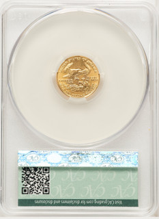 1986 Gold Eagle 1/10 oz Non Designation CACG MS69