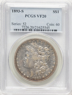 1893-S Morgan Dollar PCGS VF20