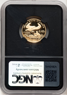 2007-W Proof Gold Eagle 1/4 oz Anna Cabral Prestige Treasurer Series NGC MS70