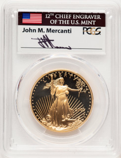 2003-W Proof Gold Eagle 1 oz John PCGS MS70 Mercanti