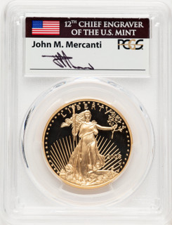 2008-W Proof Gold Eagle 1 oz John PCGS MS70 Mercanti