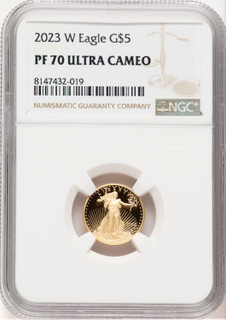 2023-W Proof Gold Eagle 1/10 oz Brown Label NGC MS70 (763419042)