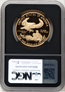 2020-W Proof Gold Eagle 1 oz Anna Cabral Prestige Treasurer Series NGC MS70
