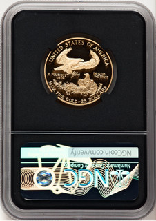 1996-W Proof Gold Eagle 1/2 oz Anna Cabral Prestige Treasurer Series NGC MS70