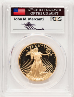 2006-W Proof Gold Eagle 1 oz John PCGS MS70 Mercanti