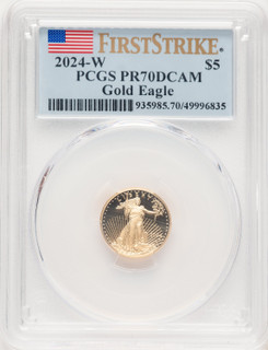 2024-W Proof Gold Eagle 1/10 oz FS Flag PCGS MS70