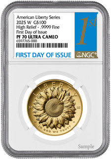 2025-W American Liberty Series Gold High Relief FDI NGC PF70