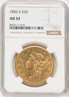 1856-S $20 Liberty Double Eagle NGC AU53 (507252018)