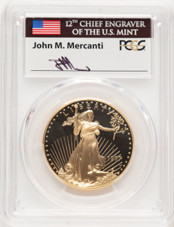 1997-W Proof Gold Eagle 1 oz John PCGS MS70 Mercanti