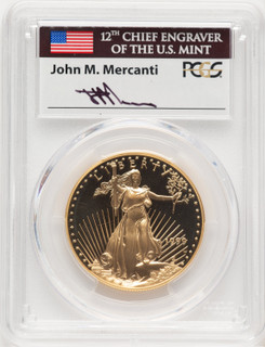 1999-W Proof Gold Eagle 1 oz John PCGS MS70 Mercanti