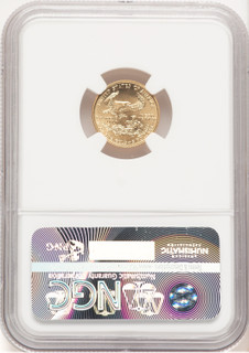 2006-W Burnished Gold Eagle 1/10 oz Brown Label NGC MS70