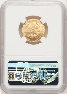 2007-W Burnished Gold Eagle 1/4 oz Brown Label NGC MS70