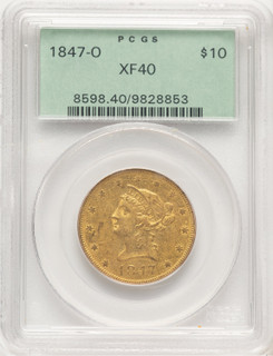 1847-O $10 Liberty Eagle PCGS XF40