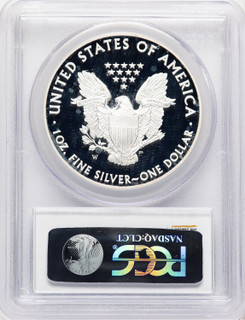 2014-W Proof Silver Eagle 1 oz Blue Gradient PCGS PR70