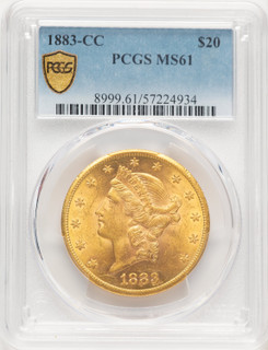 1883-CC $20 Liberty Double Eagle PCGS MS61 (773721009)
